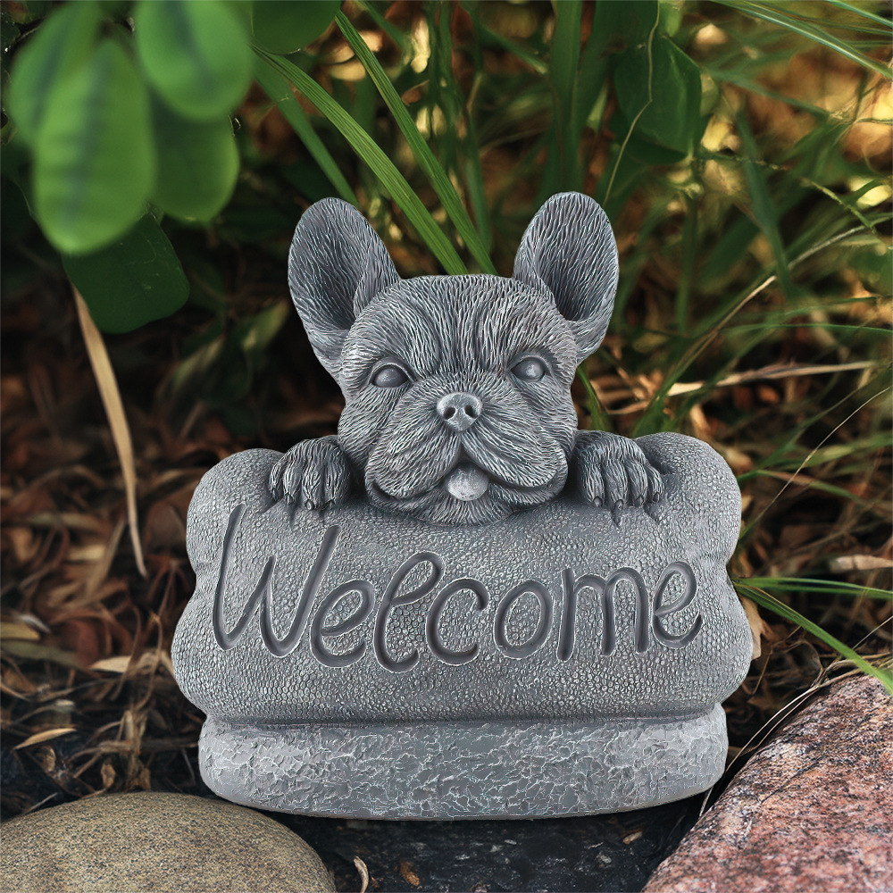  New Products Outdoor Garden Puppy WeIcome Welcome Slogan Directives Signs Decoration Courtyard Lawn Decoration