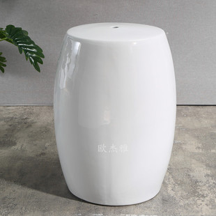 Vintage Ceramic Stool Chinese Embroidered Pier Phnom Penh Ottoman Stool Entrance Stool Outdoor Porcelain Pier Living Room Shoe Changing Stool Bathroom Stool