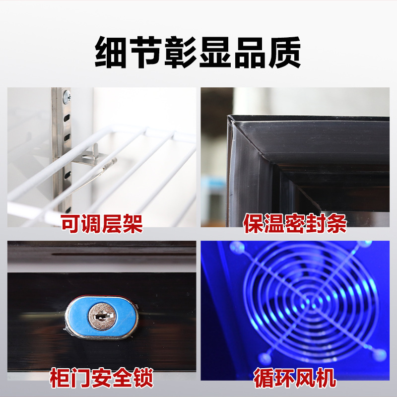 Gabinete de refrigeración de bebidas de cerveza Gabinete de exhibición de refrigeración vertical Gabinete de preservación comercial Doble puerta Supermercado Refrigerador Gabinete de cerveza Soporte fábrica