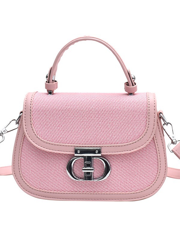 Transfronterizos coreanos bolsos de silla de mano bolsos de mujer 2025 nueva moda de color contrastante empalme de alta calidad bolsos de hombro
