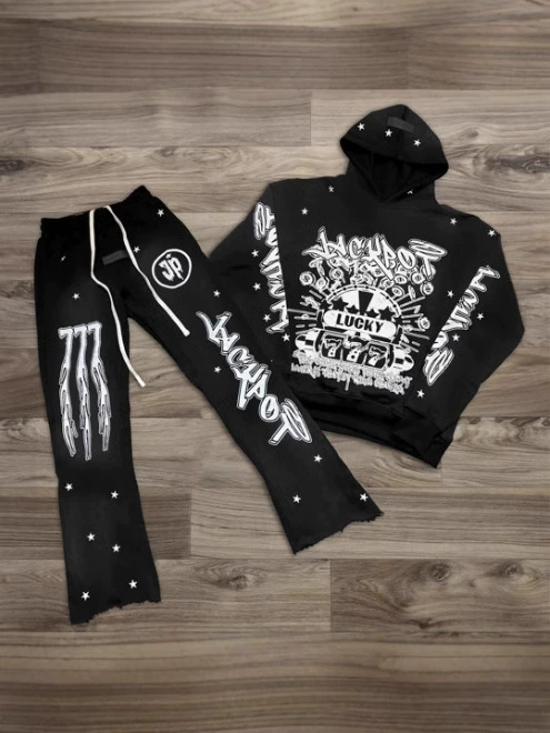 Hell Star Cross -border American Retro Hellstar худи в стиле ретро, свободный уличный комплект для мужчин и женщин