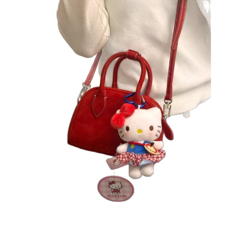 手机背夹红蓝kitty手机背夹女生个性手机壳可爱玩偶公仔|undefined