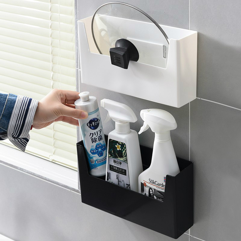 Hole-Free Wall-Mounted Bathroom Storage Rack Bathroom Shelf Toilet Washbasin Storage Artifact