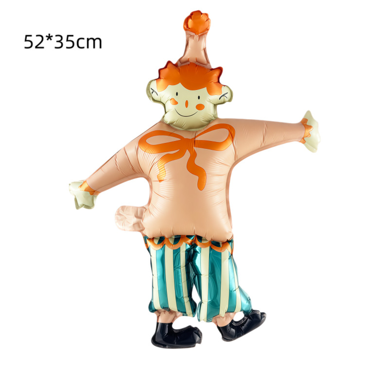 Nuevos globos de animales de circo mate mate parque de atracciones payaso decoración de fiesta de cumpleaños para niños globos de película de aluminio image 11