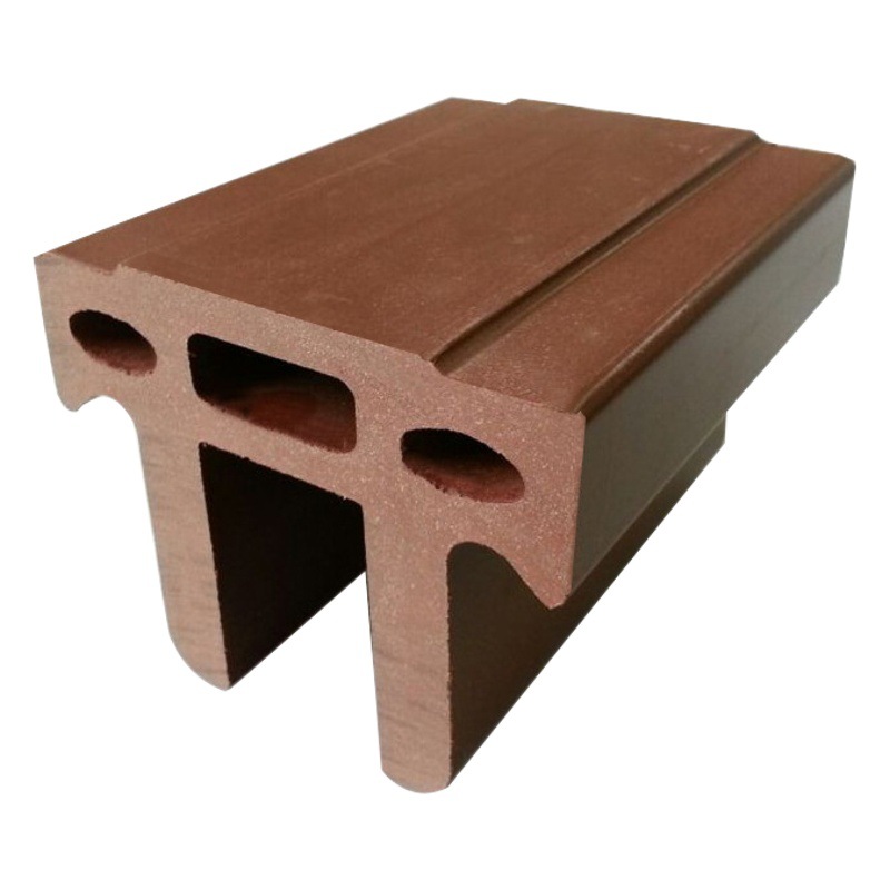 Plástico Madera de tres orificios en forma de herradura WPC barandilla escalera mecánica anticorrosión Madera al aire libre arco Río Parque a prueba de moho