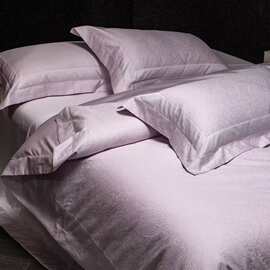 高级感100S长绒棉四件套厚织色织提花纯棉被套罩亲肤裸睡高端床品