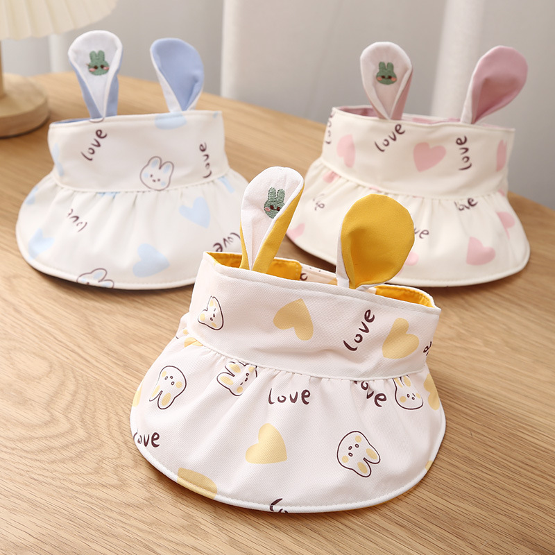 嬰兒帽子夏季薄款遮陽帽可愛超萌寶寶防曬太陽帽空頂帽男女寶帽子