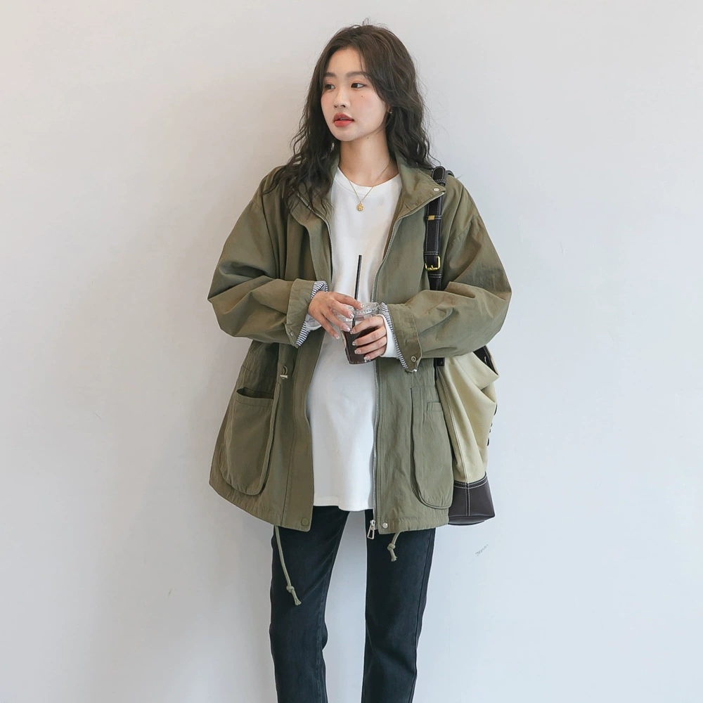 Осень новая одежда для беременных корейский стиль Модные свободные плюс размер живота покрытие похудения модные мамы с длинным рукавом лацкан пальто