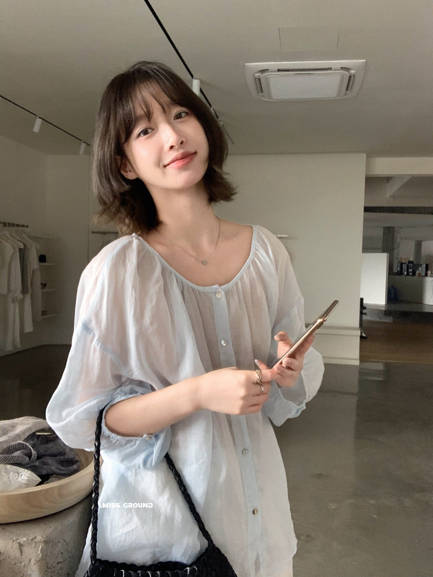 Áo sơ mi nữ linen tay lỡ phong cách Pháp i miss 2026 — xanh đậm, màu trắng, Bột cam, Vàng nhạtcolor chi tiết 16