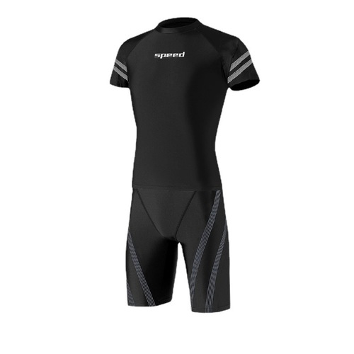 2024 new swimsuit men's swimming trunks men's swimsuit suit split training swimming trunks five-point swimming trunks beach trunks