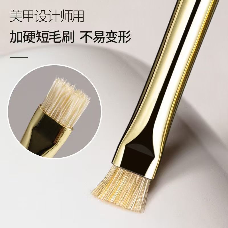 跨境 工厂美甲笔批发 透黄色造型硬毛刷专业立体布契拉提造型硬毛|undefined