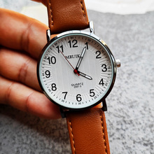 MRUIKA外贸新款超薄简约数字学生皮带休闲石英手表考试专用