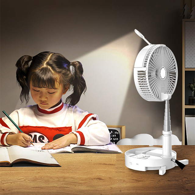 扇風機家庭用強風デスクトップ折りたたみ屋外キャンプ充電式シェイキングヘッドポータブル伸縮式垂直フロアファン|undefined
