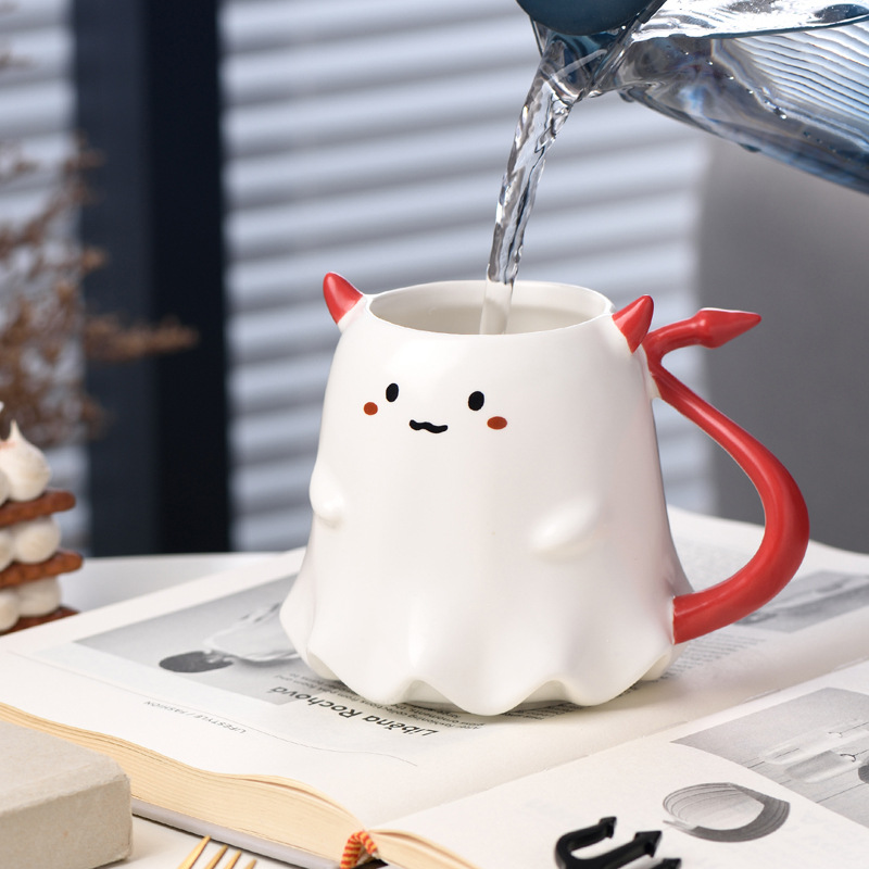 1300g Weight Water Bottles Kitchen and drinking utensils Tableware Event & Party Supplies 1 Piece Quantity Home, Daily Occasion ceramics Material Halloween Festival Cartoon Pattern Casual, Vacation Style Halloween Casual Vacation Cartoon Ceramics Water Bottles 1 Piece 5
