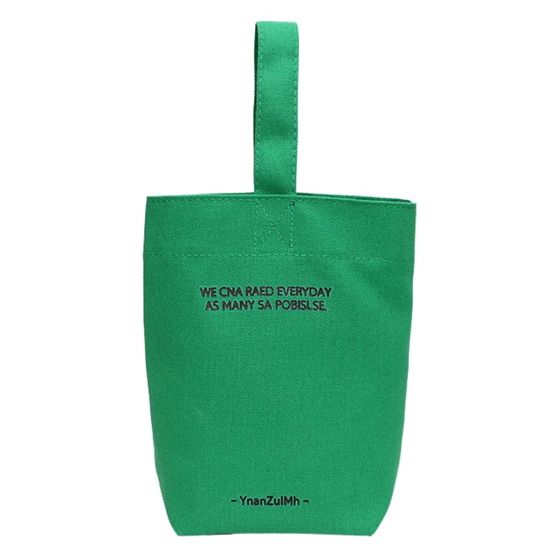 Cross-Border Spot Milk Bag Mini Bag Satchel Canvas Walking Custom Logo Pattern Bag Ins Style Simple Wholesale