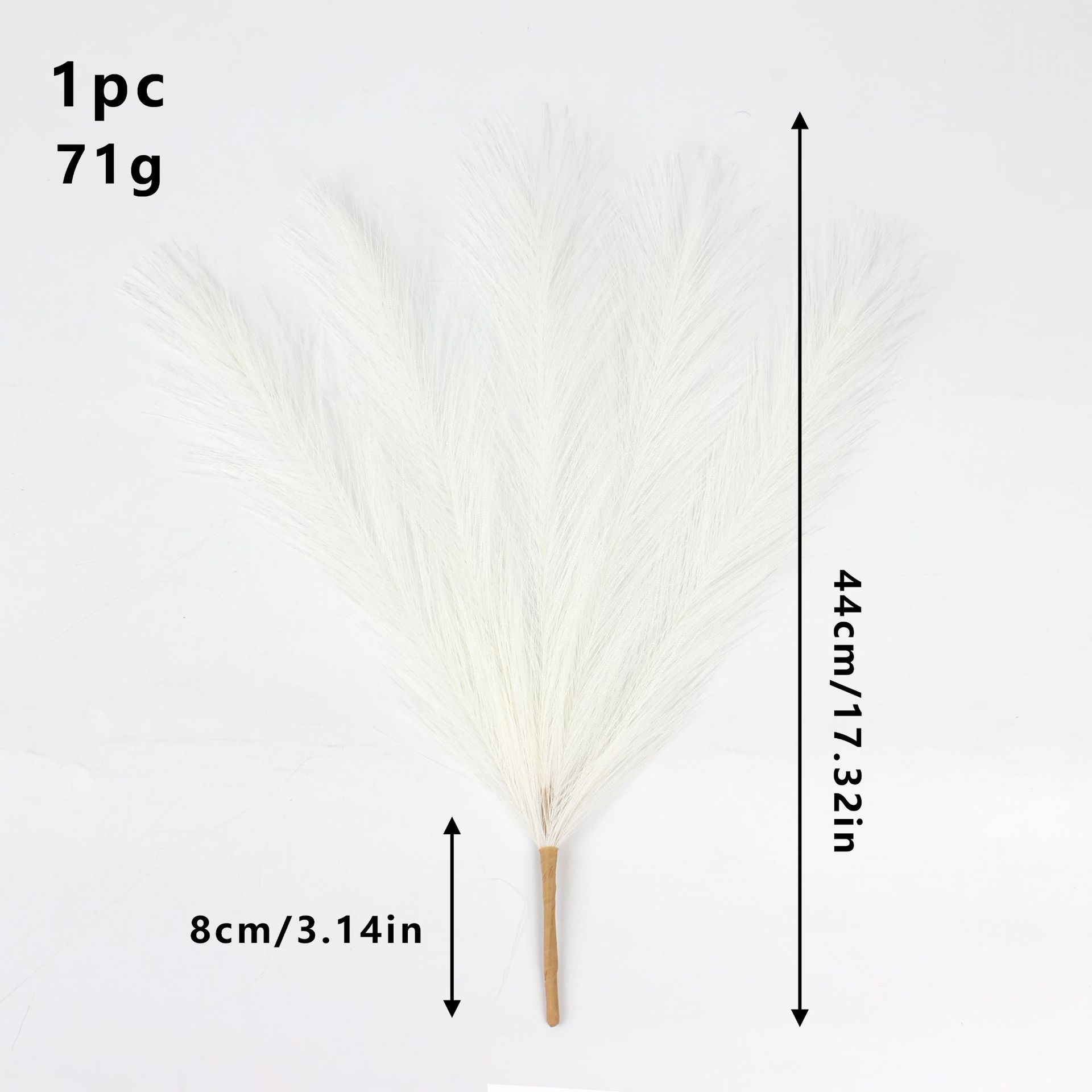 유백색 팜파스 포크 5개