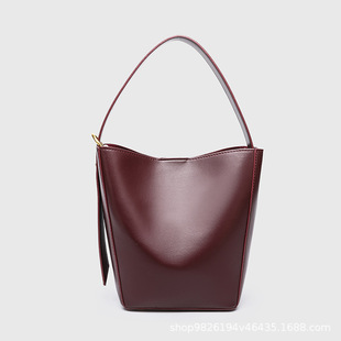 Zr's New Women's Bag, Large Capacity, Simple and Versatile, Mother-In-Law Bucket Bag, Retro Popular Shoulder Crossbody Bag