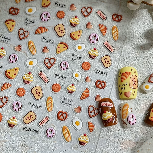 5D nail art stickers embossed luggage notebook waterproof graffiti cute puppy three-dimensional nail stickers spot hair