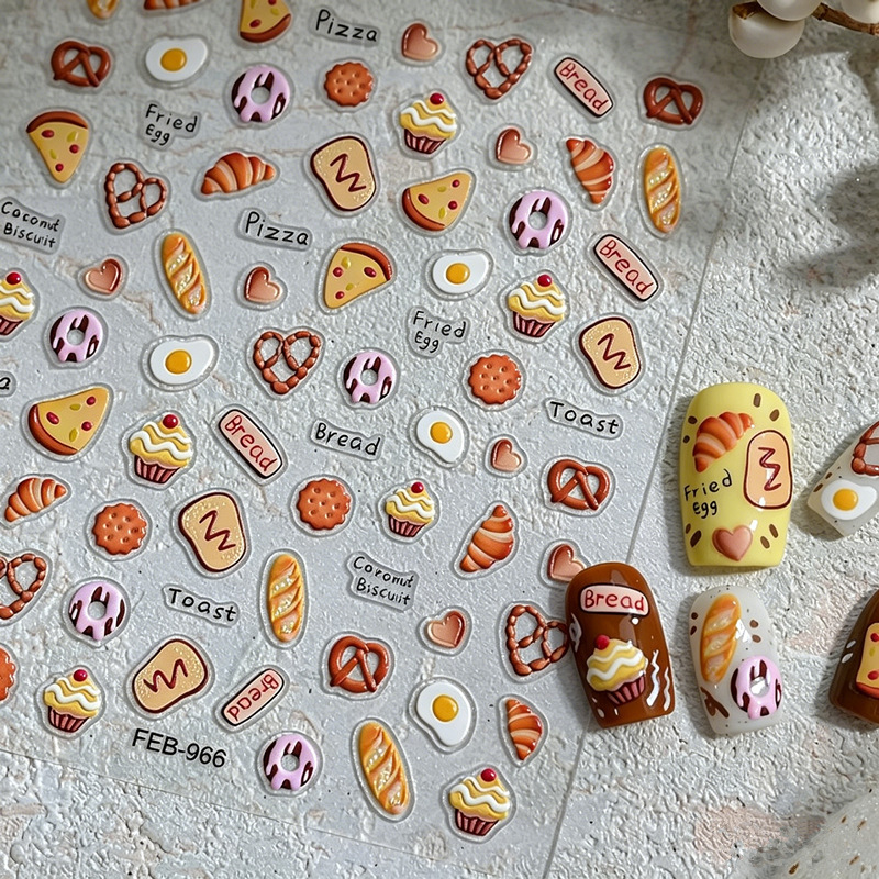 5D nail art stickers embossed luggage notebook waterproof graffiti cute puppy three-dimensional nail stickers spot hair