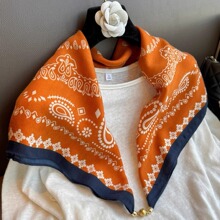 秋冬新款时尚百搭小金球磁吸扣高级百搭丝巾围巾多功能围脖批发