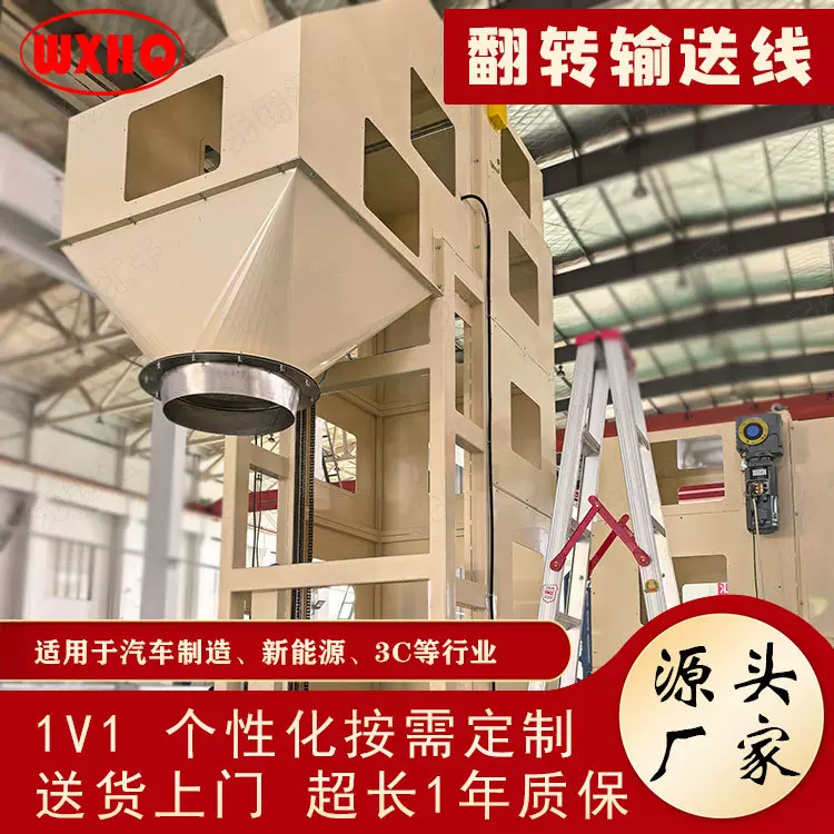 工业翻转倒料提升机 全自动上料卸料 物料输送系统工厂直供