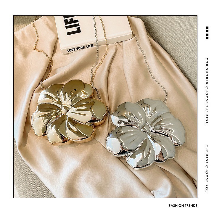 2025 nueva bolsa de cena transfronteriza flores bolsas acrílicas bolsas de mano damas cadenas bolsas de vestir bolsas de moda