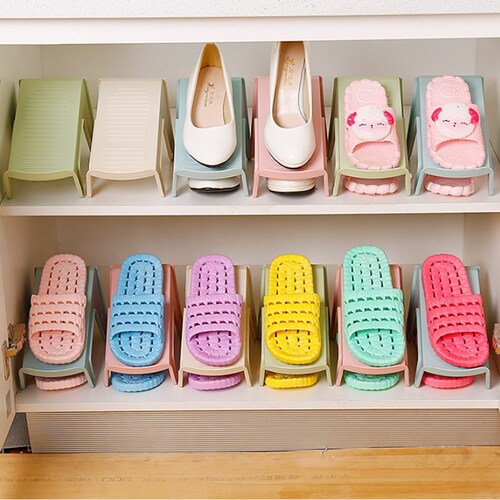 Space-saving storage shoe rack, double-layer shoe shelf cabinet, dorm organization gadget, shoe cabinet for shoes and slippers, storage rack