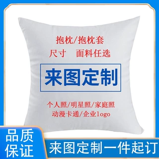 跨境来图定制沙发抱枕套座椅腰靠枕垫套广告礼品企业logo照片定做
