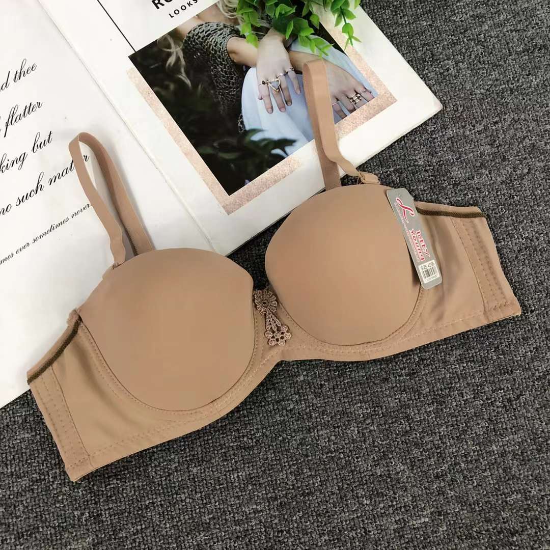 Inventario de cola del sudeste asiático nuevo tipo de bra de acero de anillo para niñas brillante ropa interior brillante bra bra