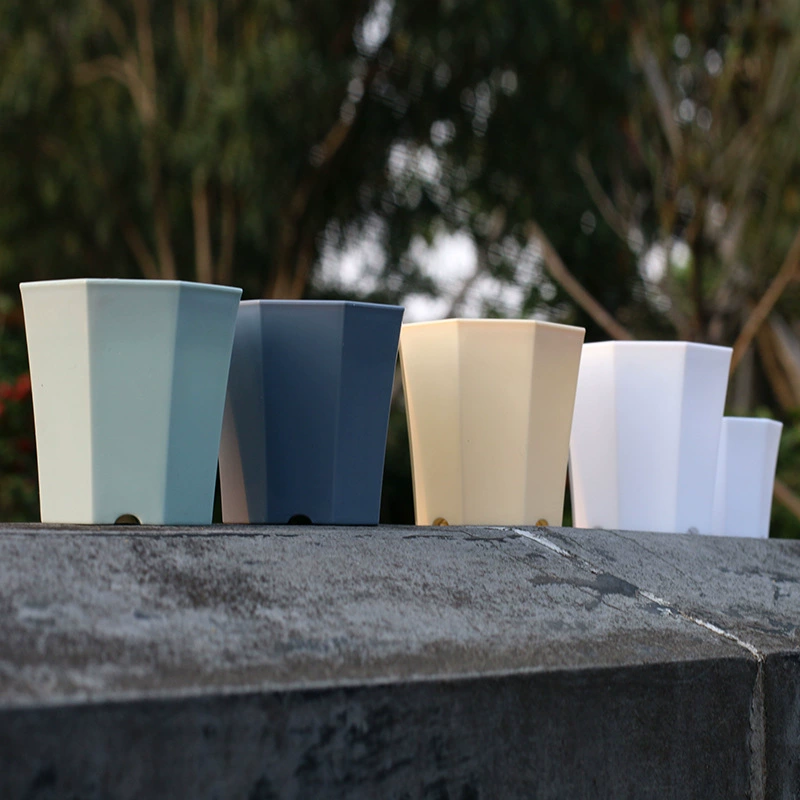 Больше мяса цветочный горшок пластиковый утолщенный восьмиугольный горшок дышащий горшок мясо камень цветочный горшок новый маленький цветочный горшок белый