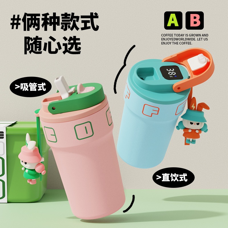 Nuevo taza de café de muñeca de doble bebida 316L taza de acero inoxidable de alto valor facial para niños y niñas tazas de agua al aire libre