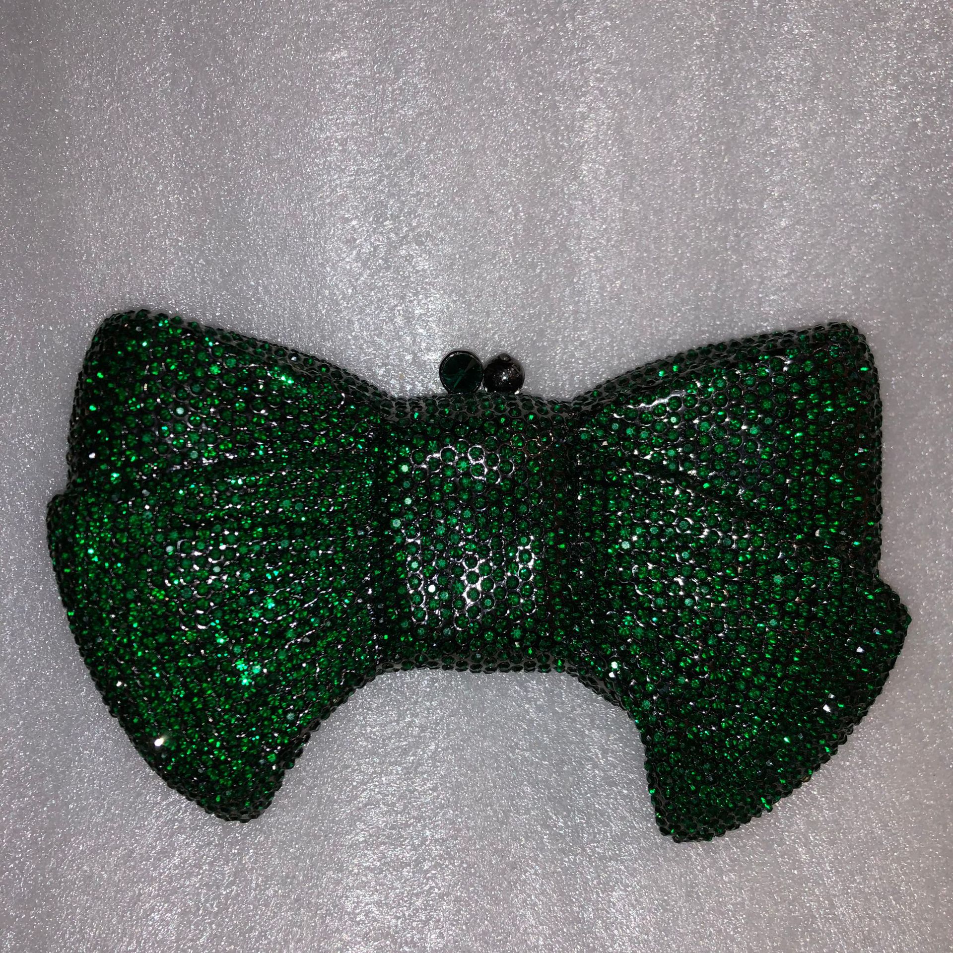 Bolso de arco transfronterizo nuevo arco de diamantes bolso de banquete de diamantes bolso de mano de mujer bolso de maquillaje pastel