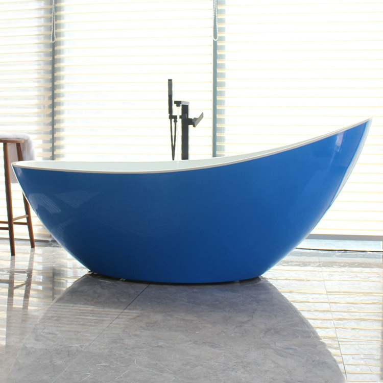Net Red Personalized Homestay Bathtub Hotel Moon Bathtub Pure Acrylic Crescent Bathtub