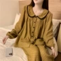 撞色蕾丝娃娃领外穿家居服