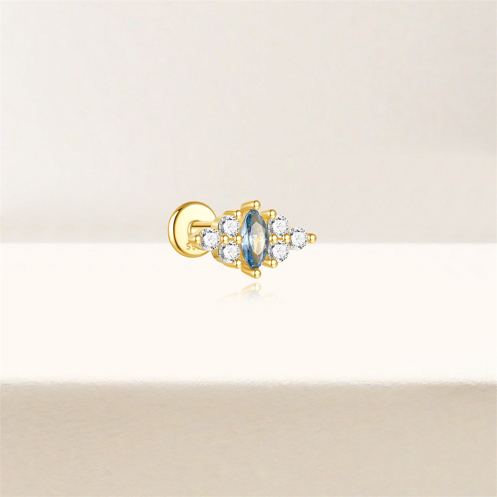 2g Weight Ear Studs Classification Ear Cartilage Rings & Studs Piercing Type 1 Piece Quantity Daily Occasion 925 Sterling Silver Material Flower Pattern All Seasons Season Women's Gender Plating Design Elegant, Simple Style Style 1 Piece Ear Cartilage Rings & Studs Elegant Simple Style Flower 925 Sterling Silver Plating Ear Cartilage Rings & Studs 18