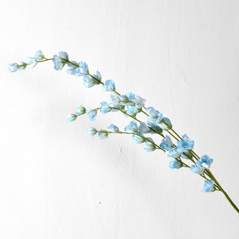 Flor artificial flor azul material boda salón decoración del hogar Rosa artificial Flor de plástico al por mayor