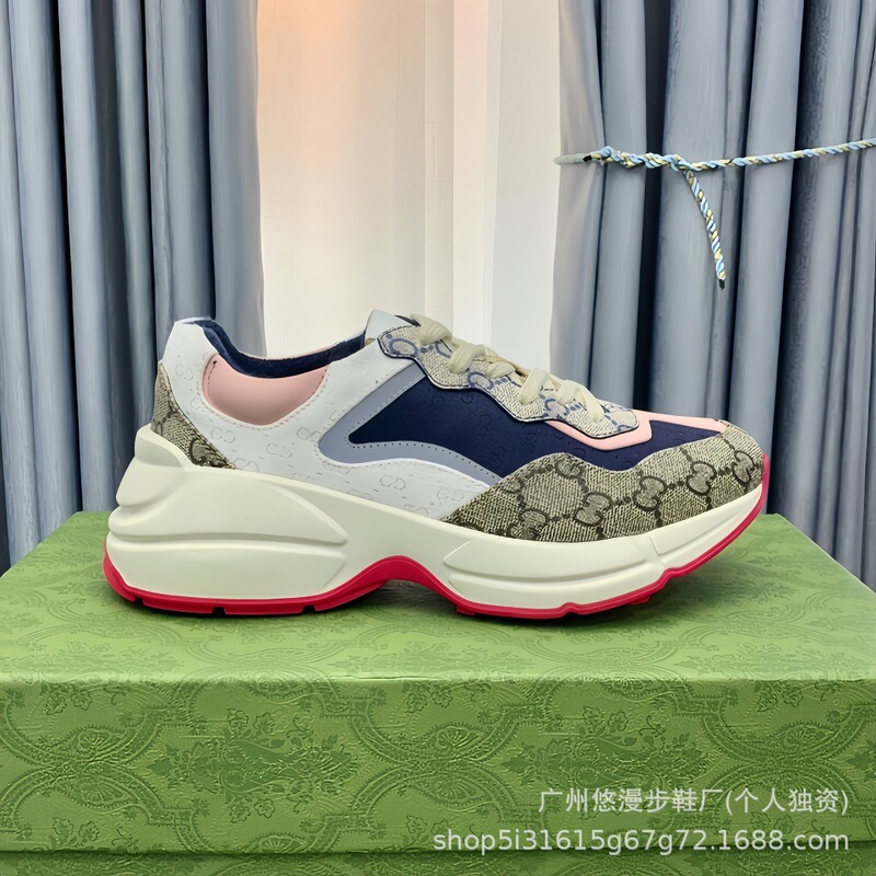 G家厚底老爹鞋男女款2025春秋新款经典卡通百搭情侣增高运动鞋男|undefined
