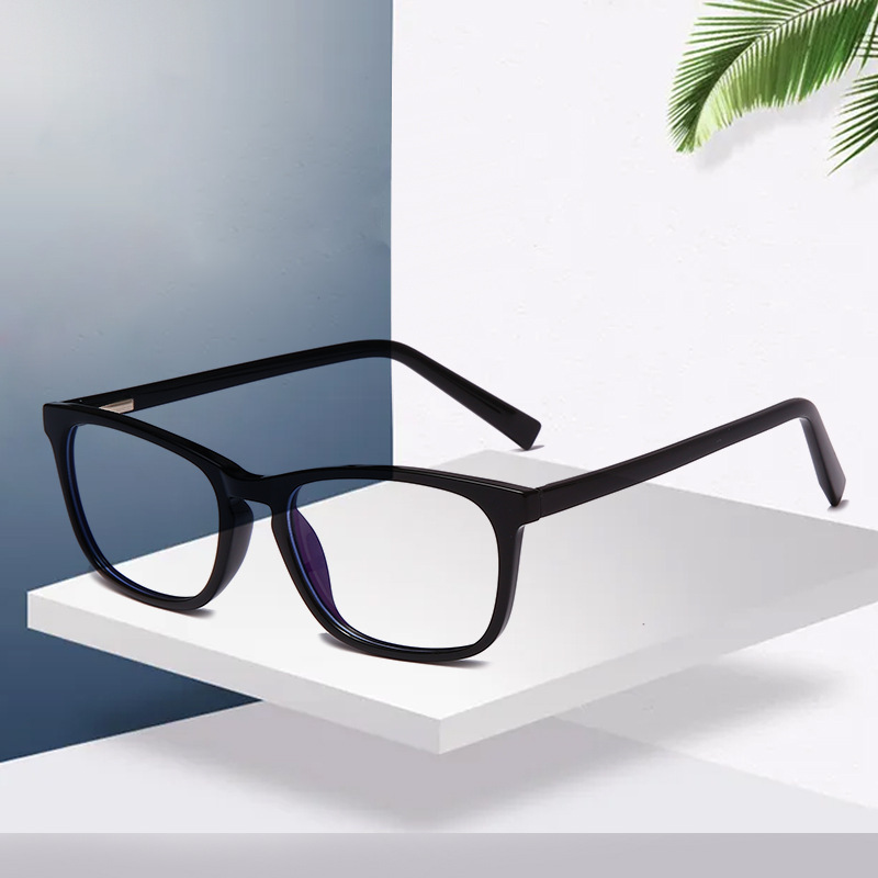 厂家定制新款方形防蓝光TR平光镜时尚男女眼镜框架学生近视眼镜框