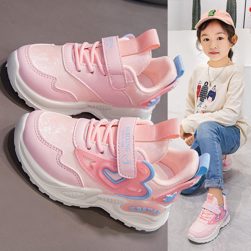 Zapatos deportivos para niñas, zapatos casuales para padres con suela suave, 2025 primavera y otoño nuevos zapatos de correr para niños de tamaño medio y grande para niñas
