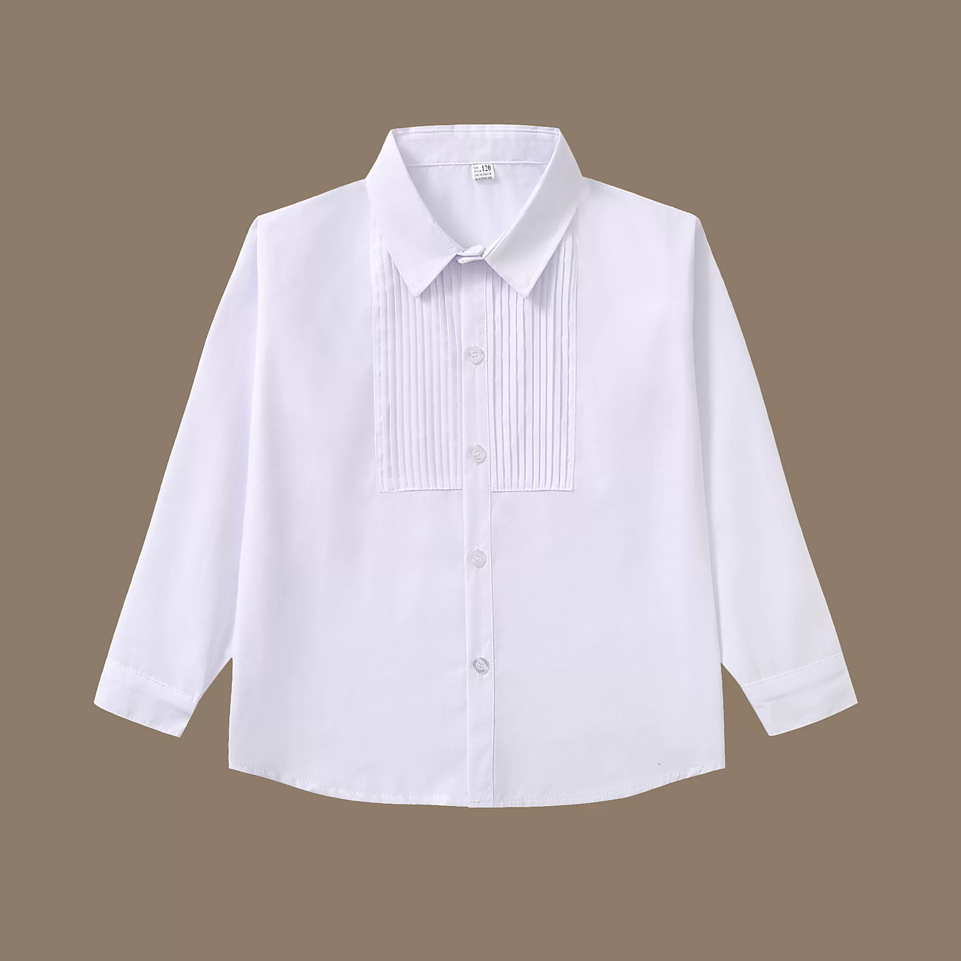 男童白衬衫  儿童白衬衫 压皱款男女孩同款白衬衣不缩水抗起皱