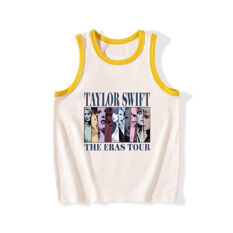 Taylor Swift泰勒斯威夫特霉霉印花中大童無袖背心跨境ebay亞馬遜