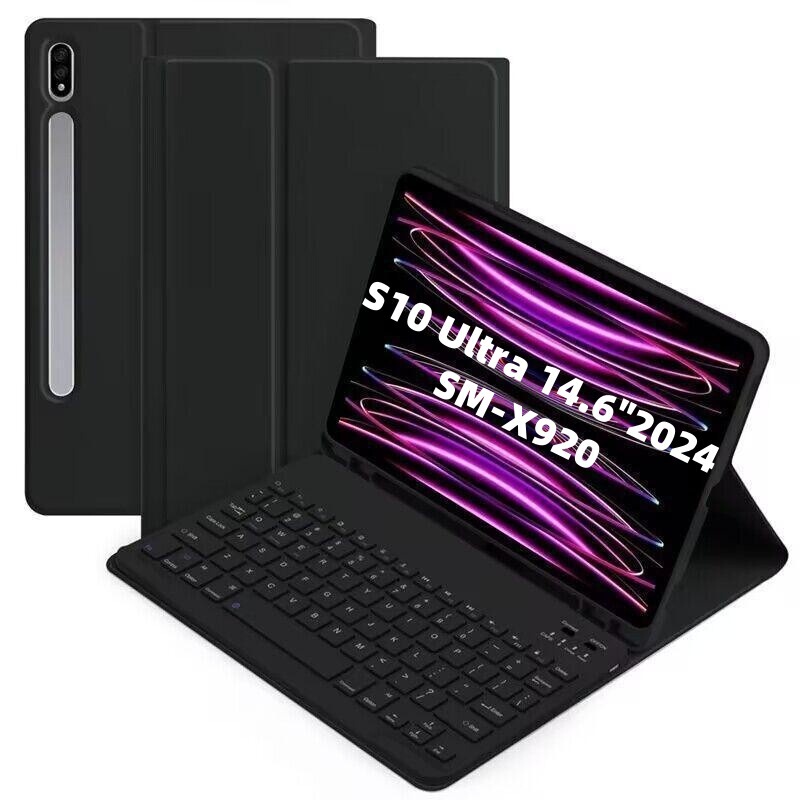 For Samsung Galaxy Tab S10ultra Bluetooth Keyboard Case Star S9plus Flat Disk Leather Case