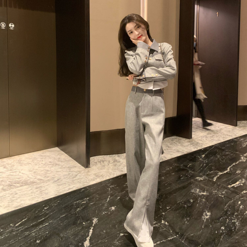 2025年新款时尚洋气感休闲两件套秋季女装小香风套装女秋冬|undefined