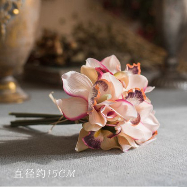 Simulation foreign cricket orchid fake flowers landed on the ground…