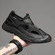 Sandals Men's 2025 Summer New Style Genuine Leather Mesh Breathable Clogs Driving Outdoor Leisure Wading Shoes Beach Shoes