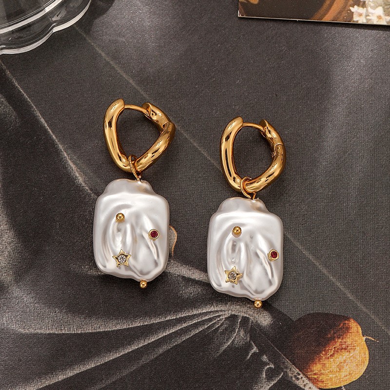 Elegante Barockperlen Halskette Goldplattierter Perlenschmuck_voghion.com