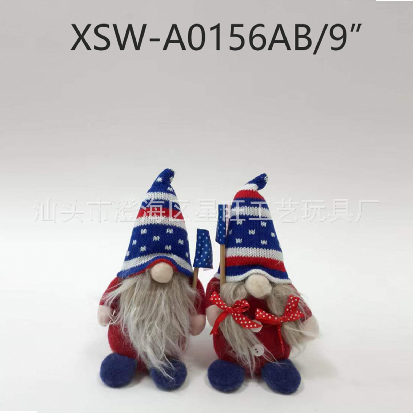 Personalizada muñeca de Pascua sin cara encantadora muñeca sentada día de la independencia enano viejo encantador Rudolf personalizado