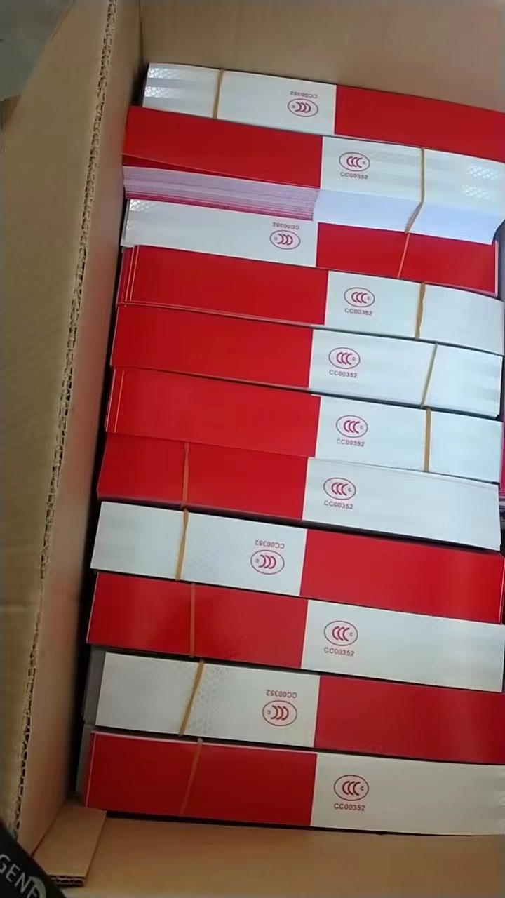 Genuine truck reflective sticker car body reflective strip red and white sticker vehicle annual inspection logo annual review reflective tape