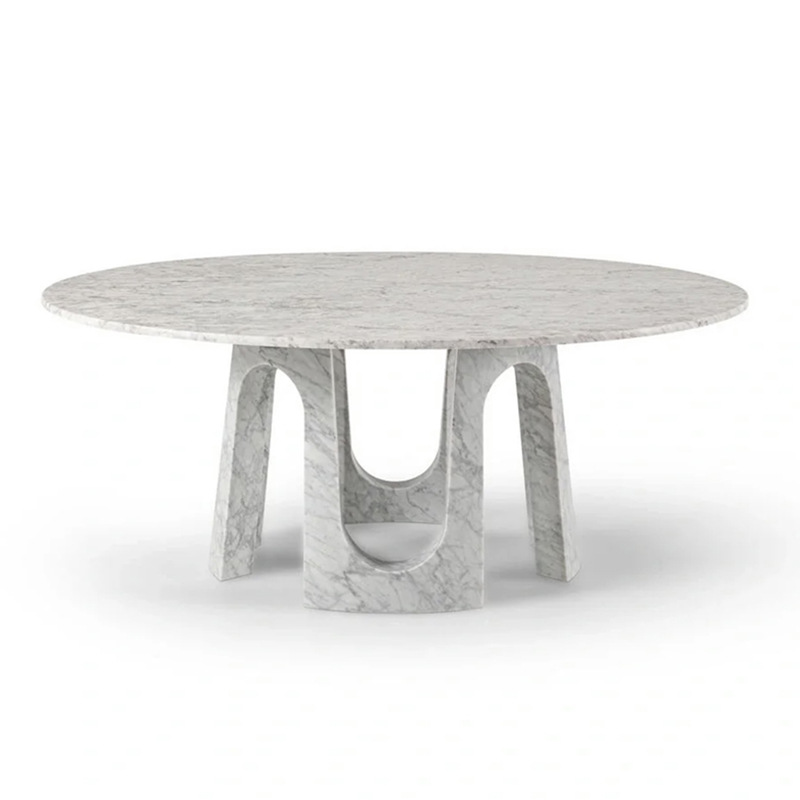 Yunfu personalizada Mesa Redonda mesa de té tocadiscos de producción de piedra artificial TV gabinete borde varios de lujo Mesa de Piedra