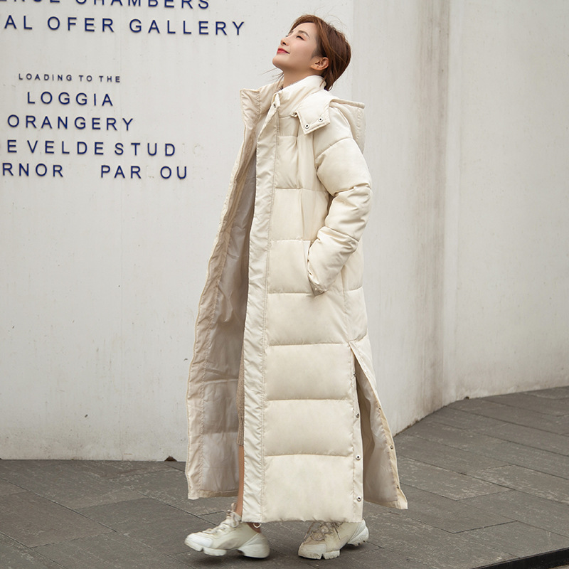 Chaqueta acolchada de algodón para mujer 2023 Invierno nuevo estilo coreano sobre la rodilla extendida estudiante BF suelta chaqueta acolchada de algodón engrosada Abrigo acolchado de algodón para mujer